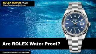 Are Rolex Watches Waterproof